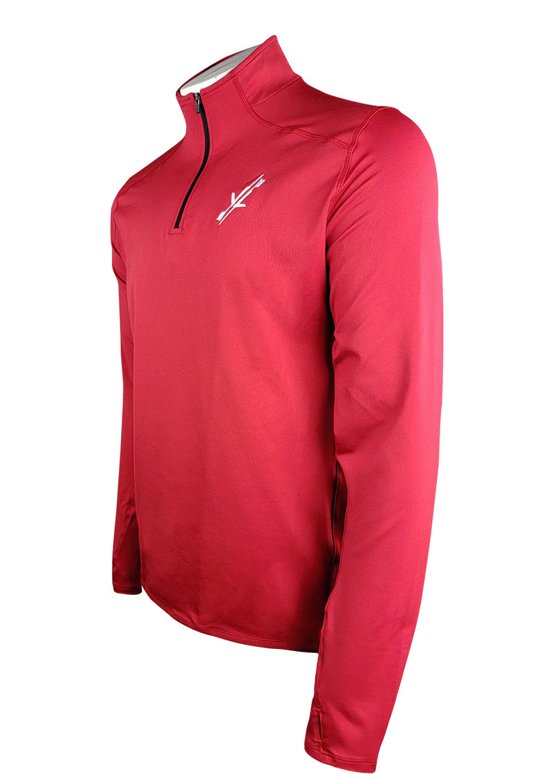 Men's Performance Quarter Zip Red JLAthletics